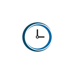 Clock icon logo design vector illustration template