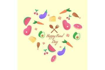 happy food day illustration