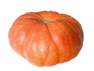 Orange Pumpkin Isolated, Front View