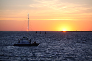 Sunset Sailboat