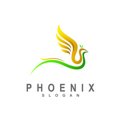 Phoenix logo with simple design template