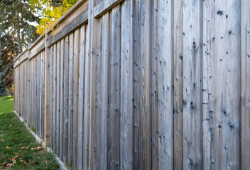 Fototapeta na wymiar A Perspective View of an Exterior of a Wooden Fence