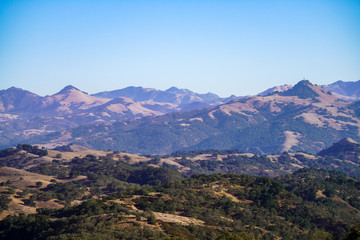 Naklejka premium Northern California mountain range at dusk