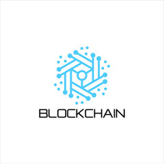 Fototapeta premium Blockchain Logo Template. Technology Vector Design