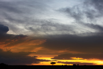 Big Beautiful Orange and Blue Sunrise Sky