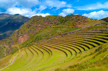 Fototapeta na wymiar Pisac Inca Ruins - Peru