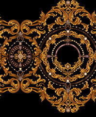 Decorative elegant luxury design.Vintage elements in baroque, rococo style.Design for cover, fabric, textile, wrapping paper .
