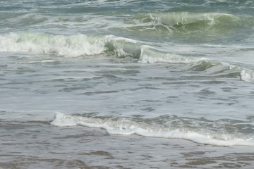 Ocean waves on the beach in Atlantic coast of North Florida