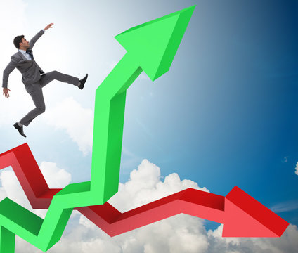 The business concept of both crisis and recovery