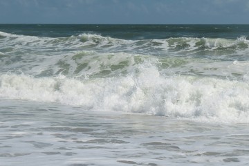 Beautiful ocean waves on Atlantic coast of North Florida