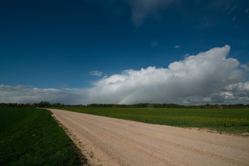 trail and rainbow