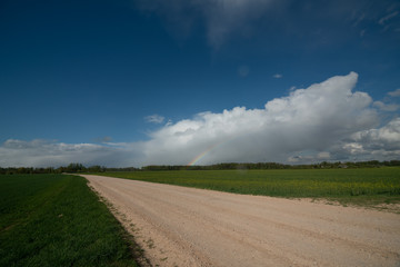 trail and rainbow