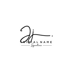 Fototapeta premium Letter JJ Signature Logo Template Vector
