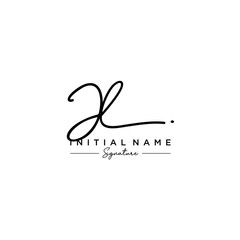 Letter JL Signature Logo Template Vector
