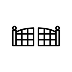 Gate or fence icon