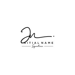 Letter JN Signature Logo Template Vector