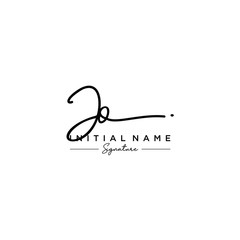 Letter JO Signature Logo Template Vector