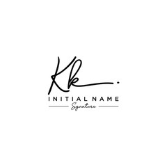 Letter KK Signature Logo Template Vector