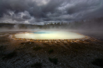 Geyer in the upper basin of Yellowstone National Park, Wyoming
