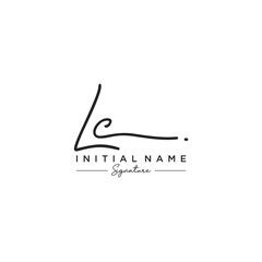 Letter LC Signature Logo Template Vector