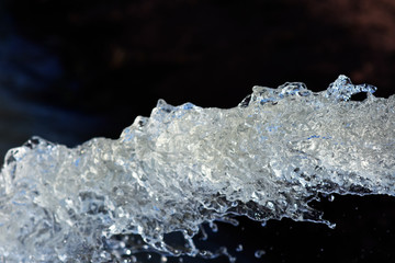 water flow out from pipe by pump supply for dry season	