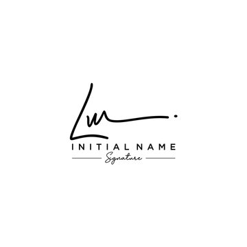 Letter LW Signature Logo Template Vector