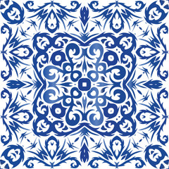 Ornamental azulejo portugal tiles decor.