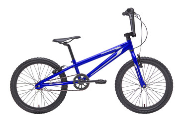 Isolated Blue Color BMX in White Background