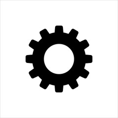 Gear icon. symbol of setting or configuration with trendy flat line style icon for web, logo, app, UI design. isolated on white background. vector illustration eps 10