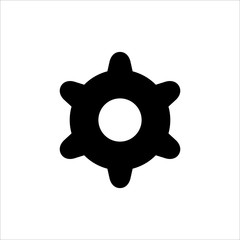 Gear icon. symbol of setting or configuration with trendy flat line style icon for web, logo, app, UI design. isolated on white background. vector illustration eps 10