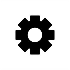 Gear icon. symbol of setting or configuration with trendy flat line style icon for web, logo, app, UI design. isolated on white background. vector illustration eps 10