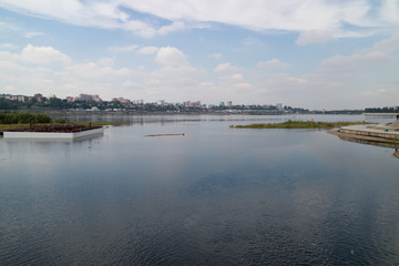Irkutsk is an old city in Russia with a picturesque valley of the Angara River