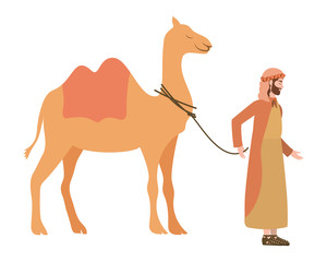 saint joseph with camel manger characters