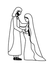 saint joseph and mary virgin pregnancy manger characters