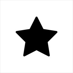Vector star icon. black star symbol of rate, rating or favorite symbol with trendy flat style icon for web site design, logo, app, UI isolated on white background