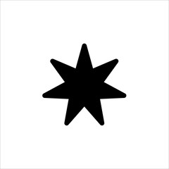 Vector star icon. black star symbol of rate, rating or favorite symbol with trendy flat style icon for web site design, logo, app, UI isolated on white background