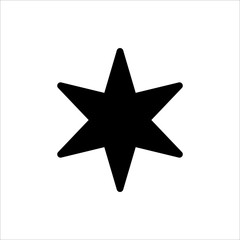 Vector star icon. black star symbol of rate, rating or favorite symbol with trendy flat style icon for web site design, logo, app, UI isolated on white background