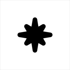 Vector star icon. black star symbol of rate, rating or favorite symbol with trendy flat style icon for web site design, logo, app, UI isolated on white background