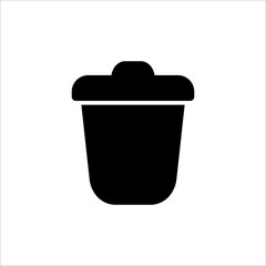  trash can icon. symbol of delete or remove with trendy flat style icon for web site design, logo, app, UI isolated on white background. vector illustration eps 10