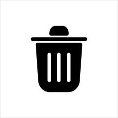  trash can icon. symbol of delete or remove with trendy flat style icon for web site design, logo, app, UI isolated on white background. vector illustration eps 10