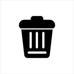  trash can icon. symbol of delete or remove with trendy flat style icon for web site design, logo, app, UI isolated on white background. vector illustration eps 10