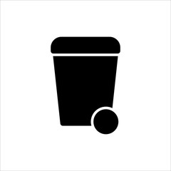  trash can icon. symbol of delete or remove with trendy flat style icon for web site design, logo, app, UI isolated on white background. vector illustration eps 10