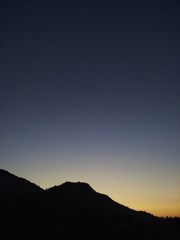 sunset in the mountains