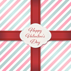 Luxury valentine's box greeting card. Vector illustrator.