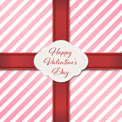 Luxury valentine's box greeting card. Vector illustrator.
