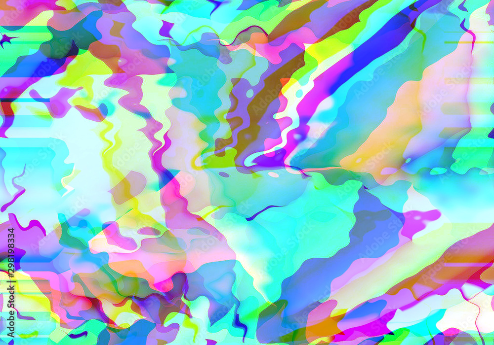 Aufkleber Abstract background with vibrant colorful ripple and color shift