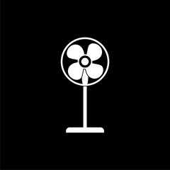 Obraz premium Retro fan icon for web design isolated on black background