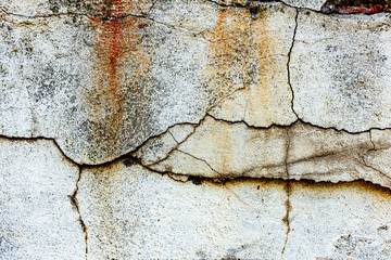 Texture of a concrete wall with cracks and scratches which can be used as a background