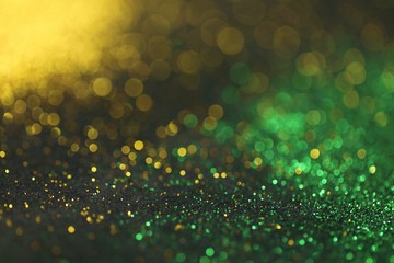 Wallpaper phone shining glitter.New Year  Festive background. Gold and green glitter macro...