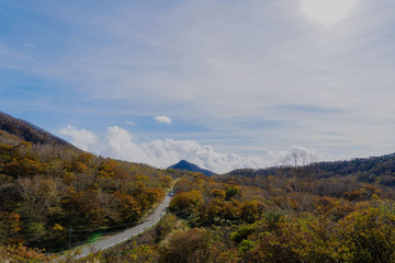 赤城山の見晴山展望台からの風景／日本群馬県前橋市